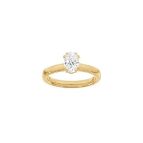 Lab Grown Diamonds: Modern Ring - Oval - Rdguld - Lab. Diamant 1,0ct - 14100200560