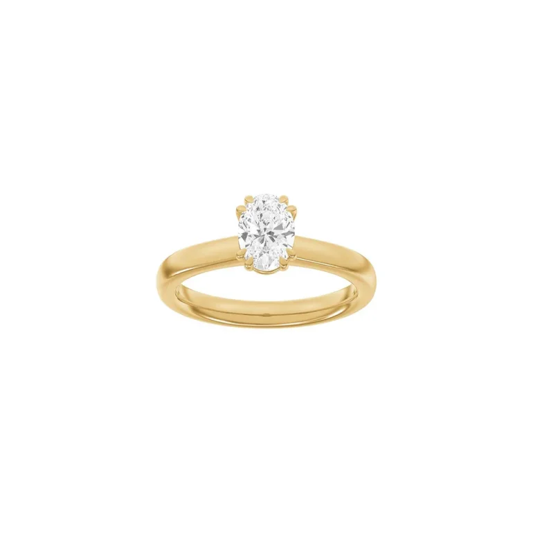 Lab Grown Diamonds: Modern Ring - Oval - Rdguld - Lab. Diamant 1,0ct - 14100200560