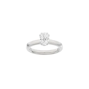 Lab Grown Diamonds: Modern Ring - Oval - Hvidguld - Lab. Diamant 1,0ct - 14100200660
