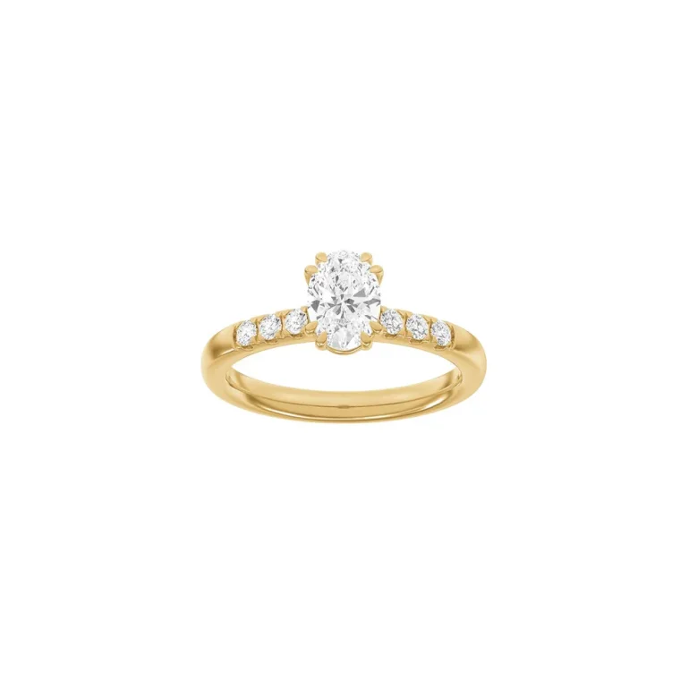 Lab Grown Diamonds: Modern Ring - Oval - Rdguld - Lab. Diamant 1,2ct - 14100210560