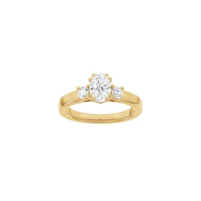 Lab Grown Diamonds: Modern Ring - Oval - Rdguld - Lab. Diamant 1,33ct - 14100220560