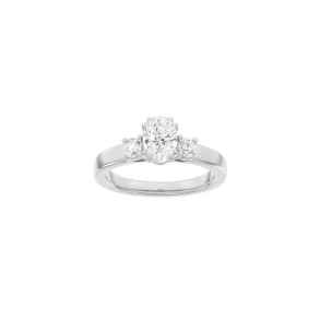 Lab Grown Diamonds: Modern Ring - Oval - Hvidguld - Lab. Diamant 1,33ct - 14100220660