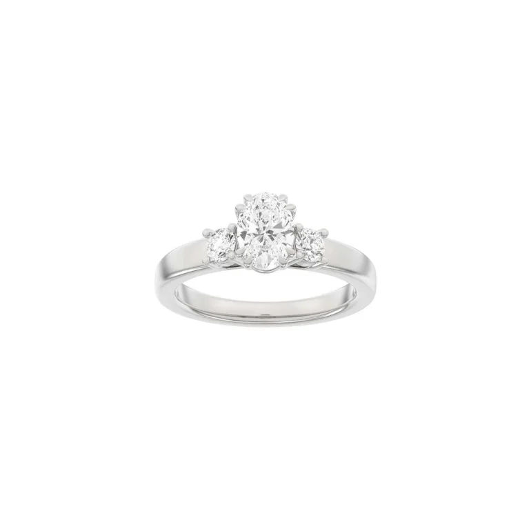 Lab Grown Diamonds: Modern Ring - Oval - Hvidguld - Lab. Diamant 1,33ct - 14100220660