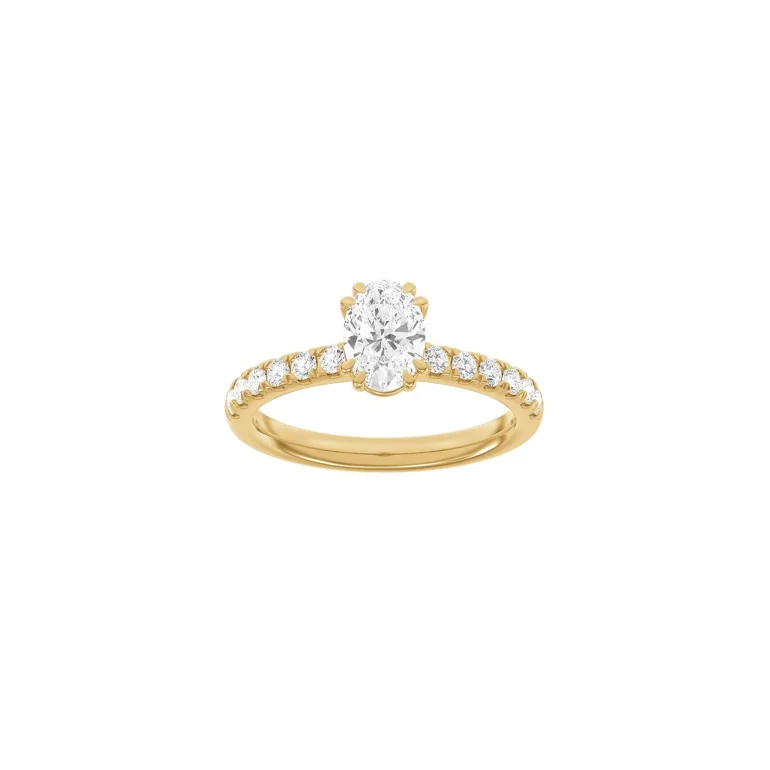 Lab Grown Diamonds: Modern Ring Oval - Rdguld - Lab. Diamant 1,4ct - 14100230560