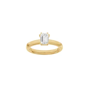 Lab Grown Diamonds: Modern Ring - Firkant - Rdguld - Lab. Diamant 1,0ct - 14100240560