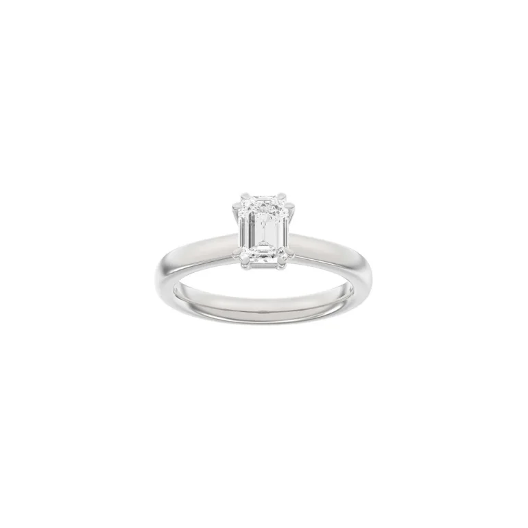 Lab Grown Diamonds: Modern Ring - Firkant - Hvidguld - Lab. Diamant 1,0ct - 14100240660