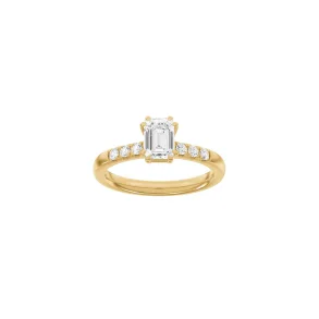 Lab Grown Diamonds: Modern Ring - Firkant - Rdguld - Lab. Diamant 1,2ct - 14100250560