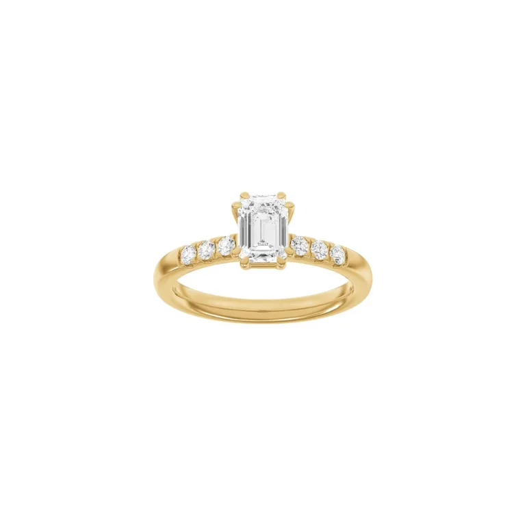 Lab Grown Diamonds: Modern Ring - Firkant - Rdguld - Lab. Diamant 1,2ct - 14100250560