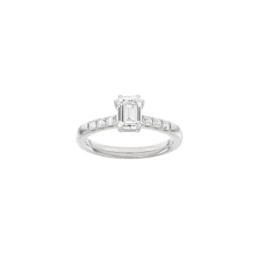 Lab Grown Diamonds: Modern Ring - Firkant - Hvidguld - Lab. Diamant 1,2ct - 14100250660
