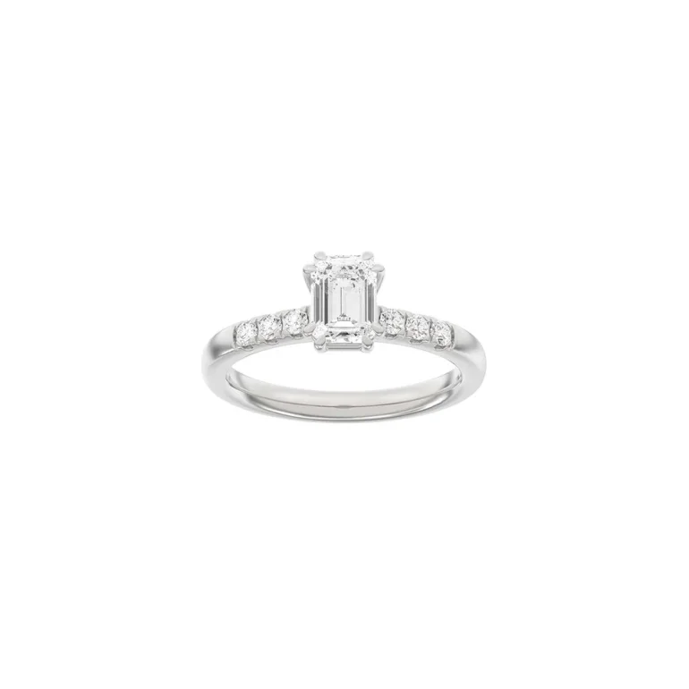 Lab Grown Diamonds: Modern Ring - Firkant - Hvidguld - Lab. Diamant 1,2ct - 14100250660