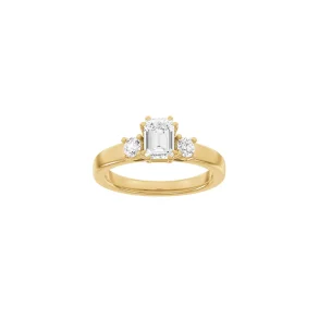 Lab Grown Diamonds: Modern Ring - Firkant - Rdguld - Lab. Diamant 1,33ct - 14100260560
