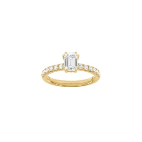 Lab Grown Diamonds: Modern Ring - Firkant - Rdguld - Lab. Diamant 1,4ct - 14100270560