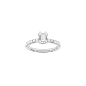 Lab Grown Diamonds: Modern Ring - Firkant - Hvidguld - Lab. Diamant 1,4ct - 14100270660