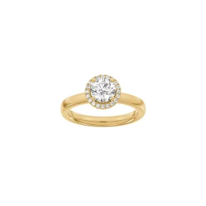 Lab Grown Diamonds: Halo Ring - Rund - Rdguld - Lab. Diamant 1,45ct - 14100340560