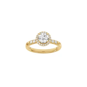 Lab Grown Diamonds: Halo Ring - Brillant - Rdguld - Lab. Diamant 1,32ct - 14100330560  