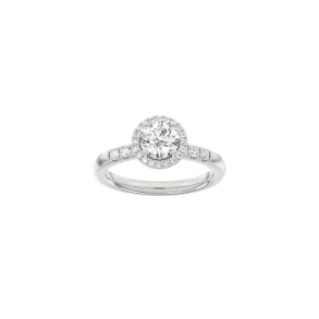 Lab Grown Diamonds: Halo Ring - Rund - Hvidguld - Lab. Diamant 1,32ct - 14100330660
