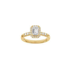 Lab Grown Diamonds: Halo Ring - Firkantet - Rdguld - Lab. Diamant 1,32ct - 14100410560