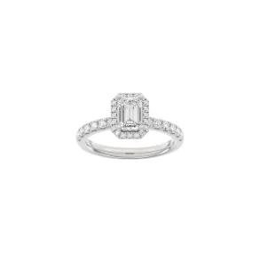 Lab Grown Diamonds: Halo Ring - Firkantet - hvidguld - Lab. Diamant 1,52ct - 14100430660