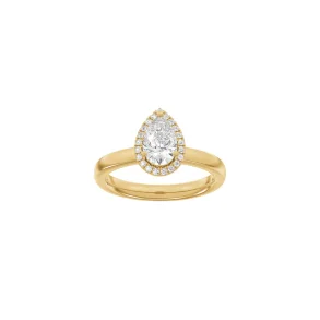 Lab Grown Diamonds: Halo Ring - Drbe - Rdguld - Lab. Diamant 1,12ct - 14100440560