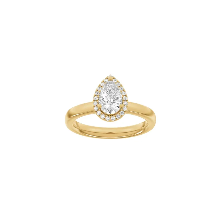 Lab Grown Diamonds: Halo Ring - Drbe - Rdguld - Lab. Diamant 1,12ct - 14100440560