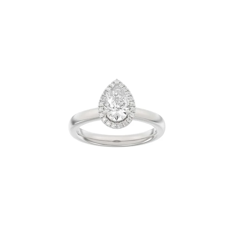 Lab Grown Diamonds: Halo Ring - Drbe - Hvidguld - Lab. Diamant 1,12ct - 14100440660