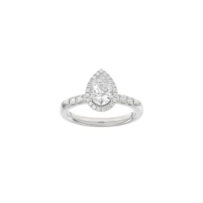 Lab Grown Diamonds: Halo Ring - Drbe - Hvidguld - Lab. Diamant 1,32ct - 14100450660