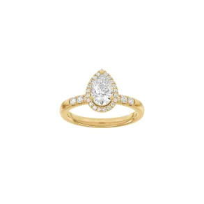 Lab Grown Diamonds: Halo Ring - Drbe - Rdguld - Lab. Diamant 1,32ct - 14100450560