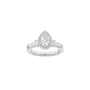 Lab Grown Diamonds: Halo Ring - Drbe - Hvidguld - Lab. Diamant 1,45ct - 14100460660