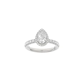 Lab Grown Diamonds: Halo Ring - Drbe - Hvidguld - Lab. Diamant 1,52ct - 14100470660