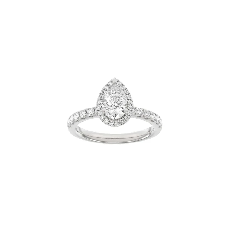 Lab Grown Diamonds: Halo Ring - Drbe - Hvidguld - Lab. Diamant 1,52ct - 14100470660