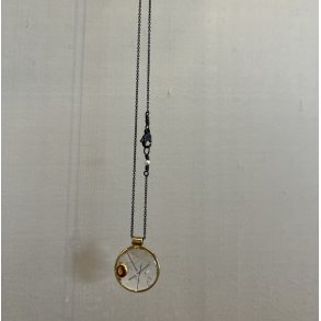 Bergse: Unika halskde med vedhng - Guld - Slv - Safir - Rutilkvarts - 4019852