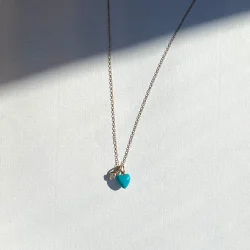 Jane K�nig: Turquoise Heart Vedh�ng - Guld - GULD-THV