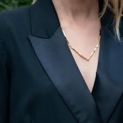 Flora Danica: Grs - Halskde - forgyldt Slv - GR-Ne-G