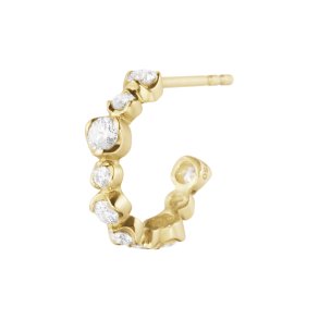 Georg Jensen: Signature Diamonds - Hoop - reringe - Guld - Enkel - 20001498