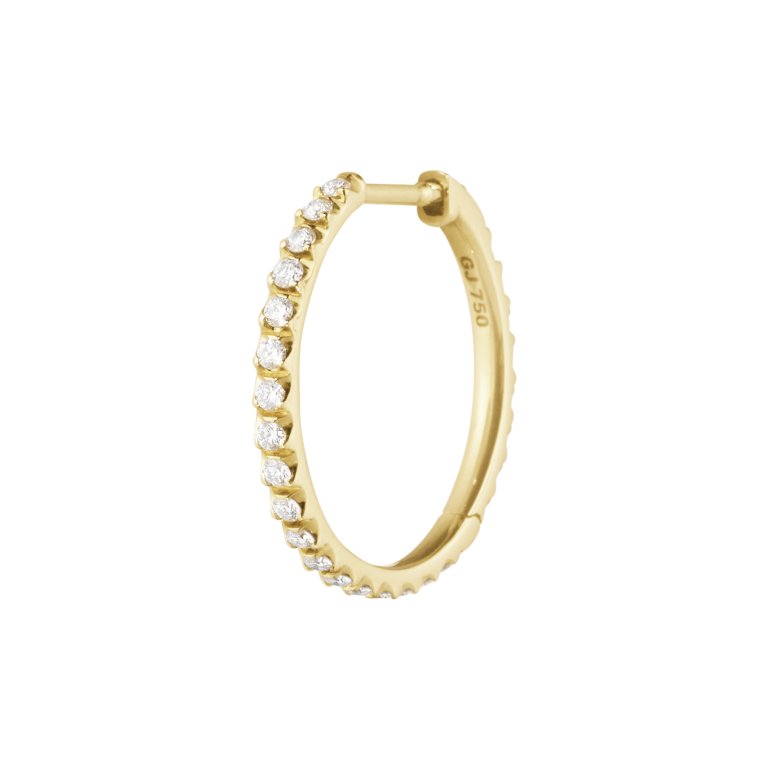 Georg Jensen: GJ Signature Diamonds - rering - Hoop - Stor - Guld - Enkel - 20001504