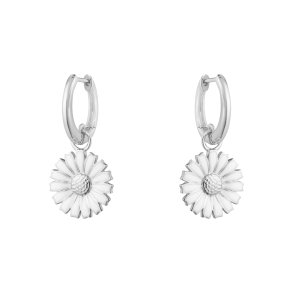 Georg Jensen: DAISY reringe - Sterling Slv - Hvid emalje - 20001541