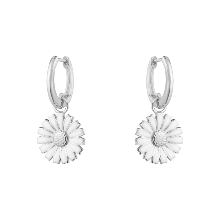 Georg Jensen: DAISY reringe - Sterling Slv - Hvid emalje - 20001541