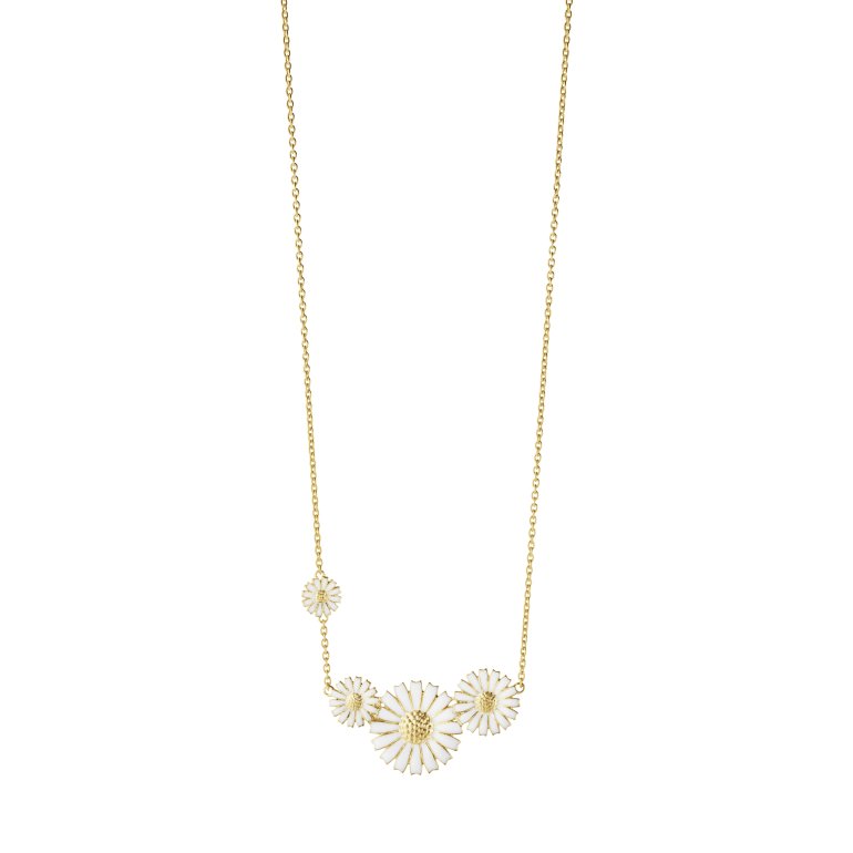 Georg Jensen: Daisy Halskde - vedhng - Hvid emalje - 20001666
