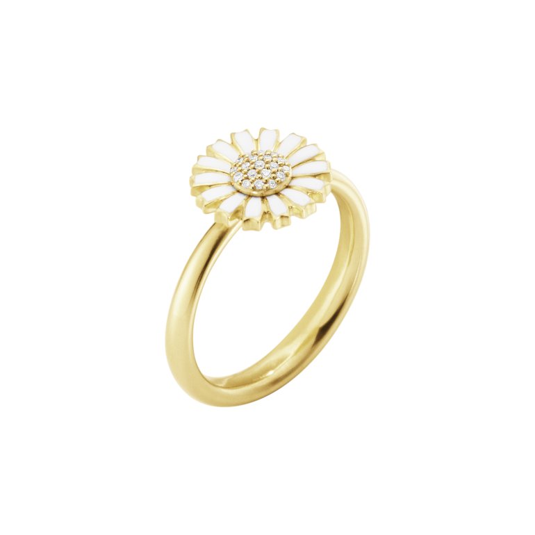 Georg Jensen: Daisy ring - Slv - Diamanter - 20001722