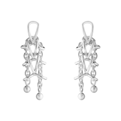 Georg Jensen: Weft dobbelte �reringe - Sterling S�lv - 20002037