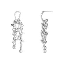 Georg Jensen: Weft dobbelte �reringe - Sterling S�lv - 20002037