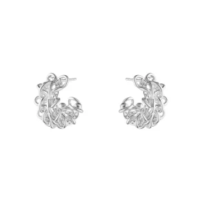 Georg Jensen: Weft Creoler �reringe - Sterling S�lv - 20002093