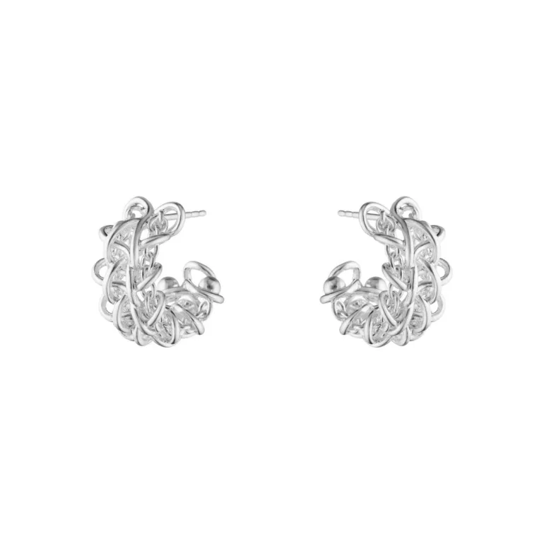 Georg Jensen: Weft Creoler �reringe - Sterling S�lv - 20002093