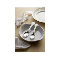 Gense: Klokke med blomster D�bsske / Urske - S�lv - 20296