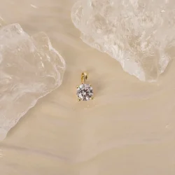 Lab Grown Diamonds: Guldvedh�ng - R�dguld - Lab. Diamant 0,5ct - 24100490500