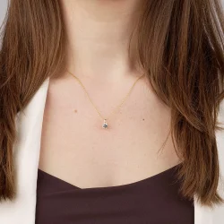 Lab Grown Diamonds: Guldvedh�ng - R�dguld - Lab. Diamant 0,7ct - 24100500500