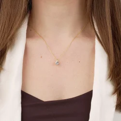 Lab Grown Diamonds: Guldvedh�ng - R�dguld - Lab. Diamant 1,0ct - 24100510500
