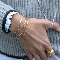 Flora Danica: Grs armbnd - slv - Gr-BR-S