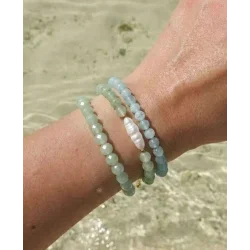 Hultquist: Aura Aventurine armb�nd - Forgyldt S�lv - Aventuriner - 05931G