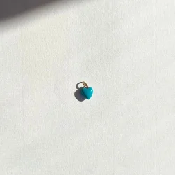 Jane K�nig: Turquoise Heart Vedh�ng - Guld - GULD-THV